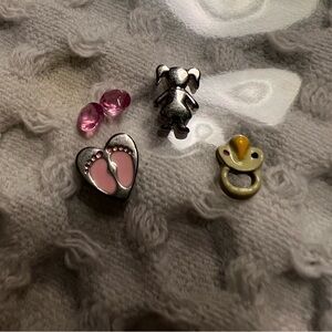 Origami Owl 5 pc charm set “baby girl” NEW